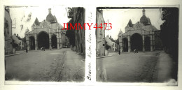 Beaune - Notre Dame En 1933 Place Bien Animée - Plaque De Verre En Stéréo - Taille 58 X 128 Mlls - Glass Slides