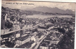 Luzern Mit Rigi Vom Gülsch Gesehen , Timbrée En 1906 - Lucerne