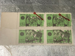 VIET NAM Stamps PRINT ERROR Block 4-1979-(12XU-no357 Tem In Lõi LET MAU-)4-STAMPS-vyre Rare - Viêt-Nam