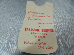 JEMAPPES +BIERE:ETIQUETTE DE CAPSULE DE LA BRASSERIE BEUMIER DE 1965 - Bier