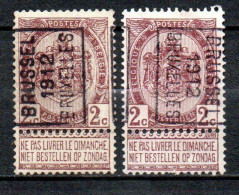 1780 A/B Voorafstempeling - BRUSSEL 1912 BRUXELLES - Rollenmarken 1910-19