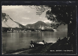 Cartolina Baveno /Lago Maggiore, Ortsansicht Mit See Und Bergpanorama  - Autres & Non Classés