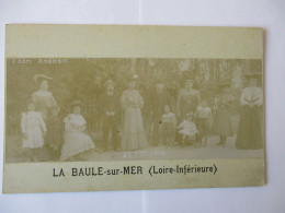 Photo Sur Carton...la Baule-sur-Mer...(loire-inférieure).."l'Abri Andécavi"...1904..(avenue De Baguenaud)...animée... - Lieux