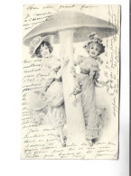 CPA COUPLE FILLES  En 1901! (voir Timbre) - Scènes & Paysages