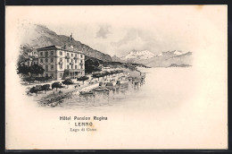 Artista-Cartolina Lenno /Lago Di Como, Hotel Pension Regina  - Como