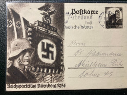 Propaganda Postkarte Reichsparteitag Nurberg Deutsches Reich - Patriotiques