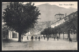 Cartolina Susa, Piazza Savoia  - Sonstige & Ohne Zuordnung