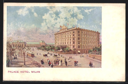 Lithographie Milan, Palace Hotel  - Autres & Non Classés