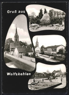 AK Wolfskehlen, Blick Zur Kirche, Ehrenmal, Neue Schule, Spielplatz  - Otros & Sin Clasificación