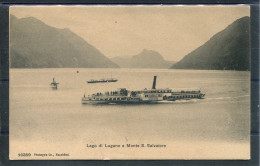 11386 Batello A Vapore "Sempione" - Lago Di Lugano Con Monte San Salvatore Sullo Sfondo - Sonstige & Ohne Zuordnung