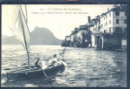 11302 Gandria E Il Mte San Salvatore - Barca A Vela Con Turisti - Hotel Seehof - Autres & Non Classés