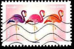 France Poste AA Obl Yv:1567 Mi:7013 Emoji Flamands Roses (Lign.Ondulées) (Thème) - Autres & Non Classés