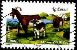 France Poste AA Obl Yv:1107 Mi:6088 La Corse Chèvre (Lign.Ondulées) (Thème) - Hoftiere