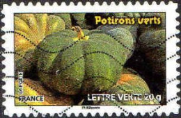 France Poste AA Obl Yv: 749 Mi:5412 Potirons Verts (Lign.Ondulées) (Thème) - Gemüse