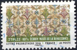 France Poste AA Obl Yv: 515 Mi:5030 Italie Ecouen Musée De La Renaissance (Lign.Ondulées) (Thème) - Textile