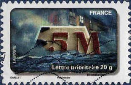 France Poste AA Obl Yv: 405 Mi:4826 Inondation (Lign.Ondulées) (Thème) - Protection De L'environnement & Climat