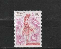 Monaco YT 1345 ** : Anna Pavlova , Danseuse De Ballet - 1982 - Unused Stamps