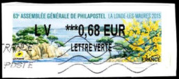 France Lisa Obl 2021 63e Assemblée La Londe Les Maures (Lign.Ondulées) ***0,68 EUR Sur Fragment - 2010-... Abgebildete Automatenmarke