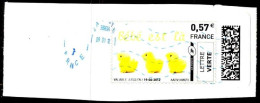 France MonTimbreenLigne Obl (5001) Bébé Est Là (Lign.Ondulées) Sur Fragment - 2010-... Illustrated Franking Labels