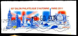 France Lisa Obl 2012 65e Salon Philatélique D'automne Paris (Lign.Ondulées & Code ROC) *0,60 EUR Sur Fragment - 2010-... Illustrated Franking Labels