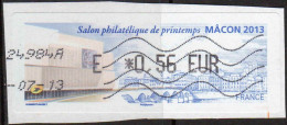 France Lisa Obl 2007 Salon Philatélique De Printemps Mâcon (Lign.Ondulées) E*0,56 EUR Sur Fragment - 2010-... Illustrated Franking Labels
