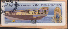 France Lisa Obl 2005 L'Hermione La Coque Est à Flot Rochefort (Beau Cachet Rond) ***0,78 EUR Sur Fragment - 2010-... Abgebildete Automatenmarke