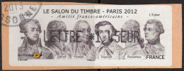 France Lisa Obl (1107) La Salon Du Timbre Paris (Beau Cachet Rond) LETTRE 1,15 EUR Sur Fragment - 2010-... Vignettes Illustrées