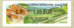 France Lisa N** Yv:2009 Mi: Philapostel Bussang 1,05 EUR - 2010-... Illustrated Franking Labels