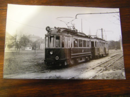 Photographie - Erstein (67) -Tramway  - Remorque N° 525 - Ligne M - 1953 - SUP (HY 88) - Other & Unclassified