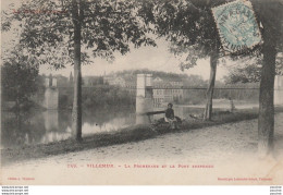 G24-31) VILLEMUR - LA PROMENADE ET LE PONT SUSPENDU - (ANIMEE)  - Sonstige & Ohne Zuordnung