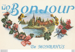 G20- 47) MONBAHUS - UN BONJOUR  DE MONBAHUS  - (FLEURS ET PAYSAGE - 2 SCANS) - Other & Unclassified