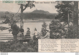 G19- 57) EGUELSHARDT - GRUSS VOM HANAUER WEIHER  - (WALDECK - ANIMEE  - PERSONNAGES - 2 SCANS) - Autres & Non Classés