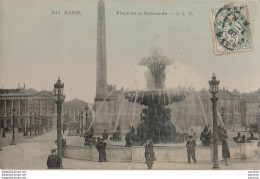 G15- 75) PARIS -  PLACE DE LA CONCORDE  - (EDITEUR J.L.C. - 2 SCANS)  - Places, Squares