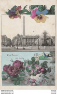 G14- 75) PARIS - UNE PENSEE DE PARIS - PLACE DE LA  CONCORDE - BELLE CARTE FANTAISIE - Places, Squares