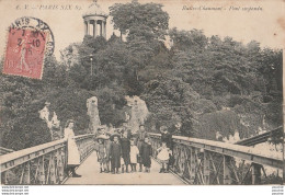 G14- 75) PARIS (XIX°)  BUTTES CHAUMONT - PONT SUSPENDU - (ANIMEE - ENFANTS - PETITS ECOLIERS) - Arrondissement: 19