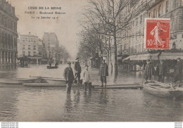 G7-75) PARIS - CRUE DE LA SEINE - LE 29 JANVIER 1910 - BOULEVARD DIDEROT - Inondations De 1910