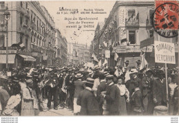 34) MONTPELLIER - MEETING VITICOLE 9 JUIN 1907 - RUE DU BOULEVARD JEU DE PAUME - AVANT LE DEFILE - (POLITIQUE) - Montpellier