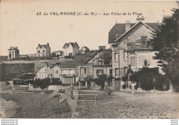 G1- 22) LE VAL ANDRE (COTES DU NORD) LES VILLAS DE  LA PLAGE - (ANIMEE - PERSONNAGES - 2 SCANS) - Autres & Non Classés