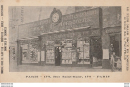 G1- 75) PARIS (X°) FABRIQUES D'HORLOGERIE " NAINVILLE " 178 , RUE SAINT MAUR - (2 SCANS) - Arrondissement: 10