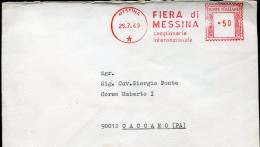 X0914 Italia, Red Meter Freistempel, Ema, Messina, 1969  Fiera Di Messina - Franking Machines (EMA)