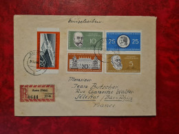 Lettre Allemagne RECOMMANDE AUMA  THUR 1961  DDR DEUTSCHE DEMOKRATISCHE REPUBLIK N°  510 A 513 520 - Sonstige & Ohne Zuordnung