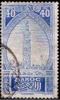 Maroc (Prot.Fr) Poste Obl Yv: 73 Mi:31 Marrakech La Koutoubia (cachet Rond) - Used Stamps