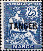 Maroc (Prot.Fr) Poste N* Yv: 89 Mi:8 Droits De L'homme Mouchon Typ2 Retouché (Trace De Charnière) - Unused Stamps