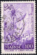 Maroc (Prot.Fr) Avion Obl Yv:100 Mi:405 Village De L'Anti-Atlas (TB Cachet Rond) - Airmail