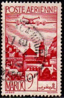 Maroc (Prot.Fr) Avion Obl Yv: 60 Mi:268 Remparts De Salé Moulay Idriss (TB Cachet Rond) - Airmail