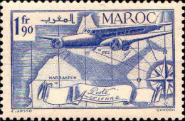 Maroc (Prot.Fr) Avion N** Yv: 45 Mi:178 Fez Marrakech - Posta Aerea