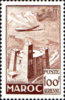 Maroc (Prot.Fr) Avion N* Yv: 87 Mi:350 Kasbah De L'Anti-Atlas (Trace De Charnière) - Airmail
