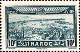 Maroc (Prot.Fr) Avion N* Yv: 39 Mi:122 Casablanca (points De Rouille) - Airmail