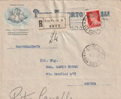 Italie - Lettre Illustrée Entête Pietro Cavalli  Recommandée PARMA N 2 4/2/1930 Pour Ancona - Marcofilie