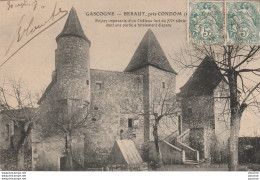 H19- 32) GASGOGNE - BERAUT , PRES CONDOM (GERS) RESTES IMPOSANTS DU CHATEAU FORT - Sonstige & Ohne Zuordnung